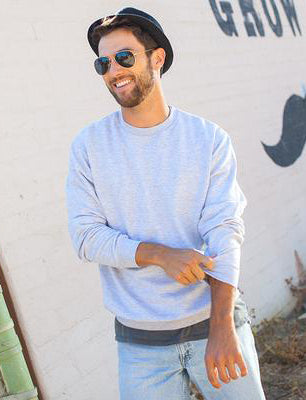 Midweight crew neck sweatshirt Grey Heather