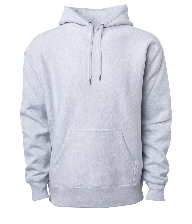 Legend - Men's Premium 450GM Heavyweight Cross-Grain Hoodie Grey Heather