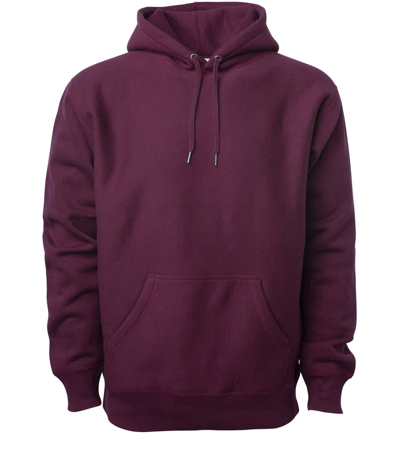 Legend - Men's Premium 450GM Heavyweight Cross-Grain Hoodie Maroon