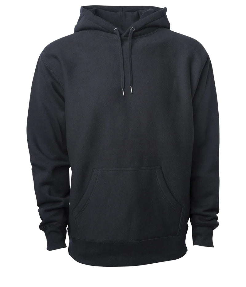 Legend - Men's Premium 450GM Heavyweight Cross-Grain Hoodie Black