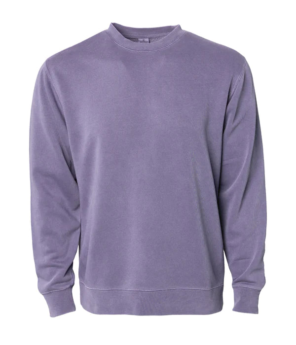 Unisex Midweight Pigment Dyed Crew Neck Pigment Plum