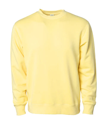 Unisex Midweight Pigment Dyed Crew Neck Pigment Yellow