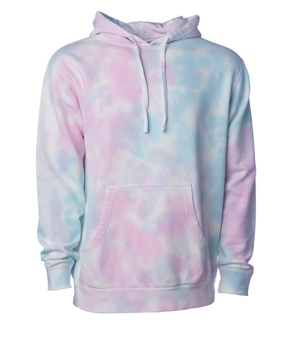 Unisex Tie Dye Hooded Pullover