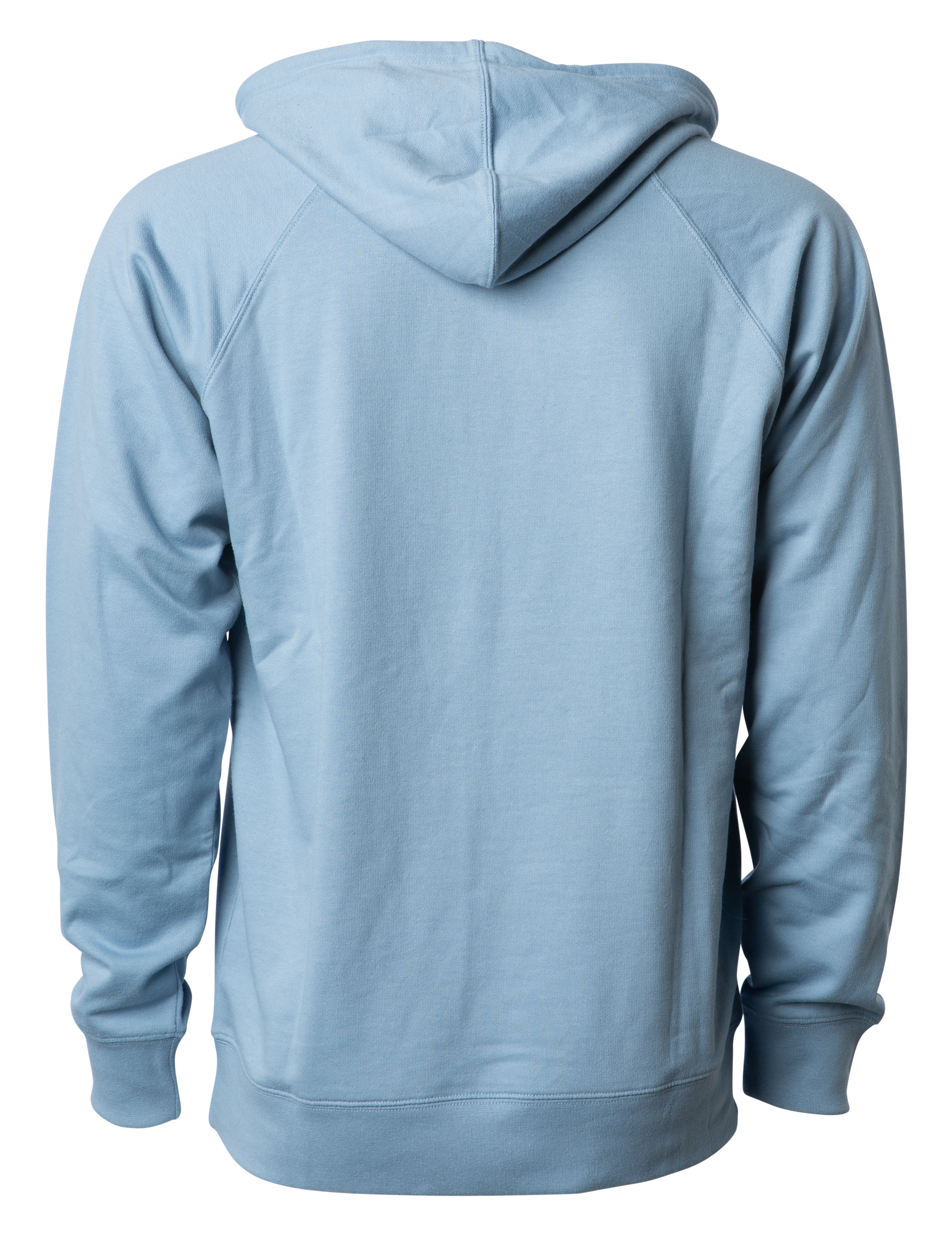 Unisex Lightweight Loopback Terry Hooded Pullover Misty Blue