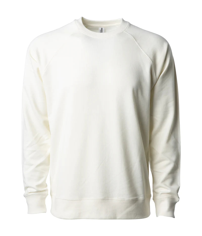 Unisex Lightweight Loopback Terry Crew Bone
