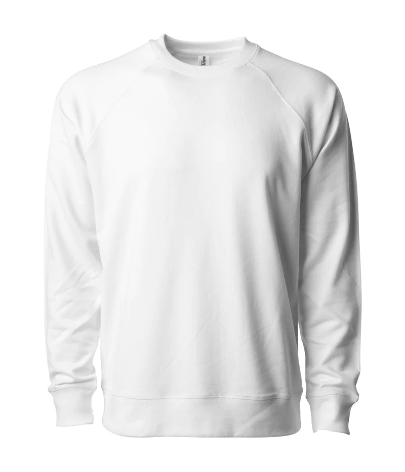 Unisex Lightweight Loopback Terry Crew White