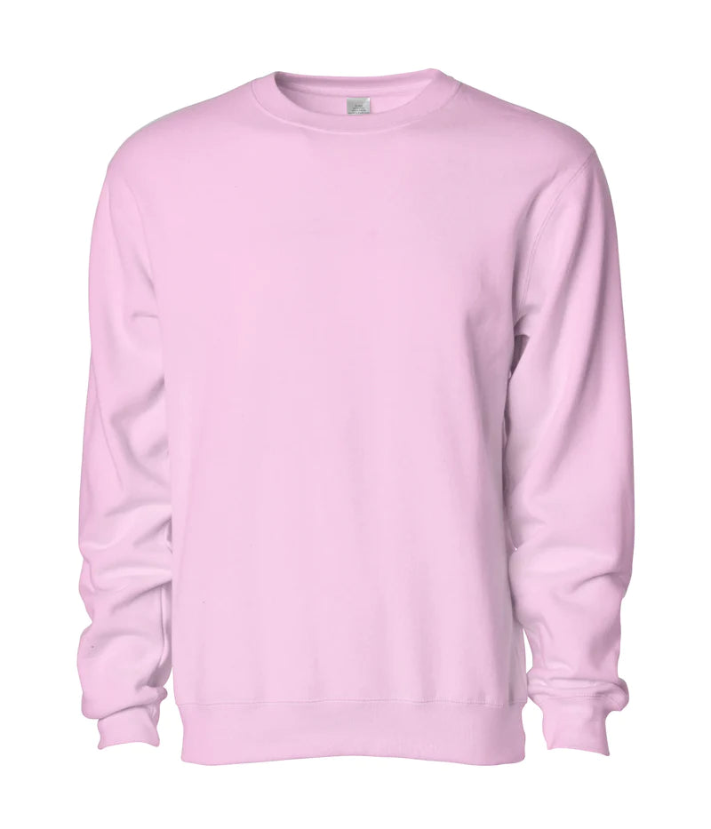 Midweight crew neck sweatshirt Light Pink