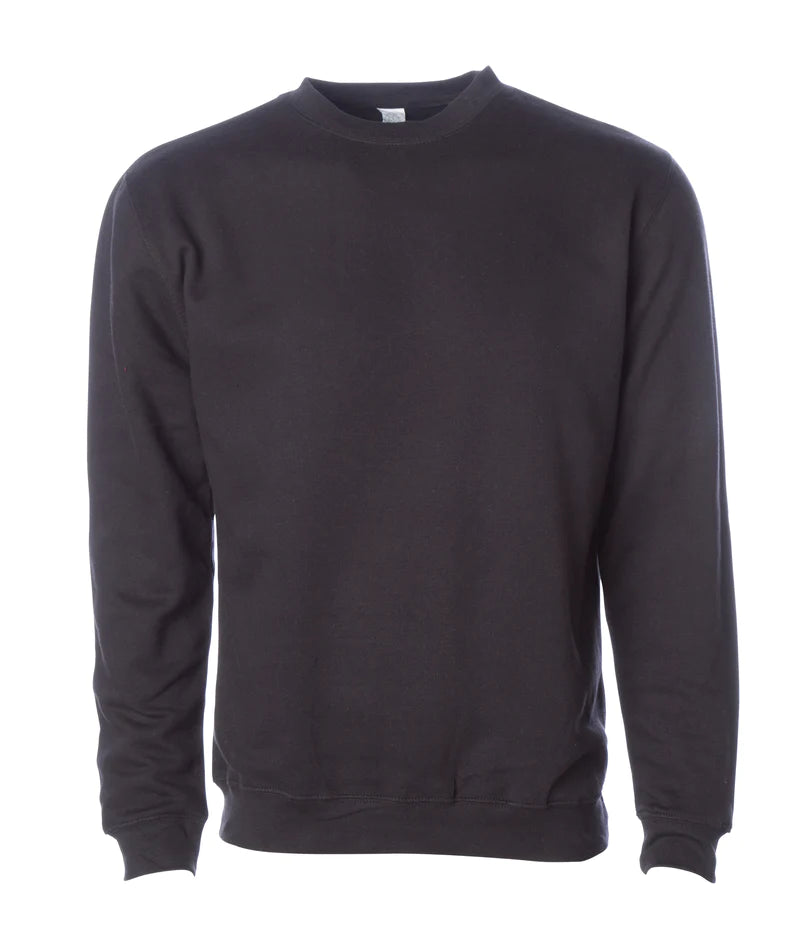 Midweight crew neck sweatshirt Black
