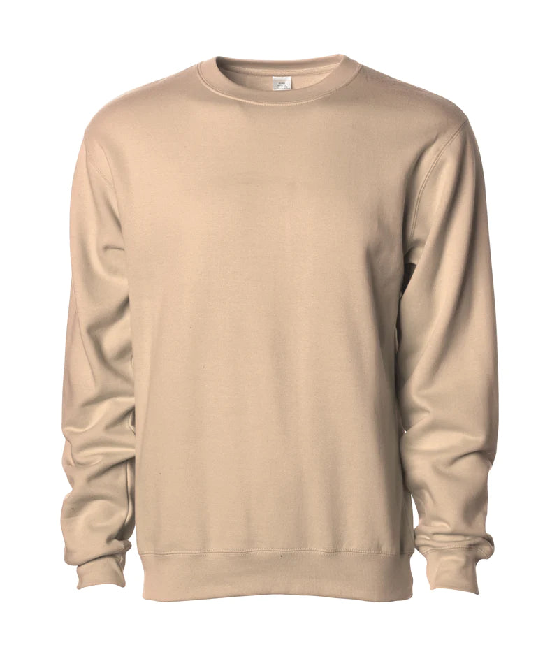 Midweight crew neck sweatshirt Sandstone