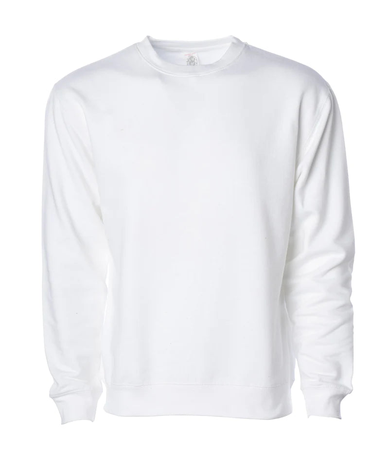 Midweight crew neck sweatshirt White
