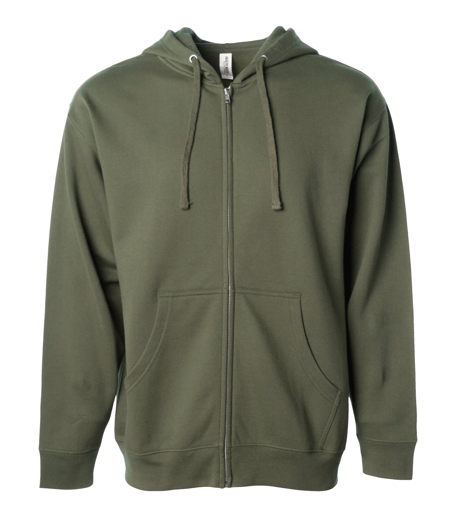 Classic Midweight zip hooded sweatshirt Army