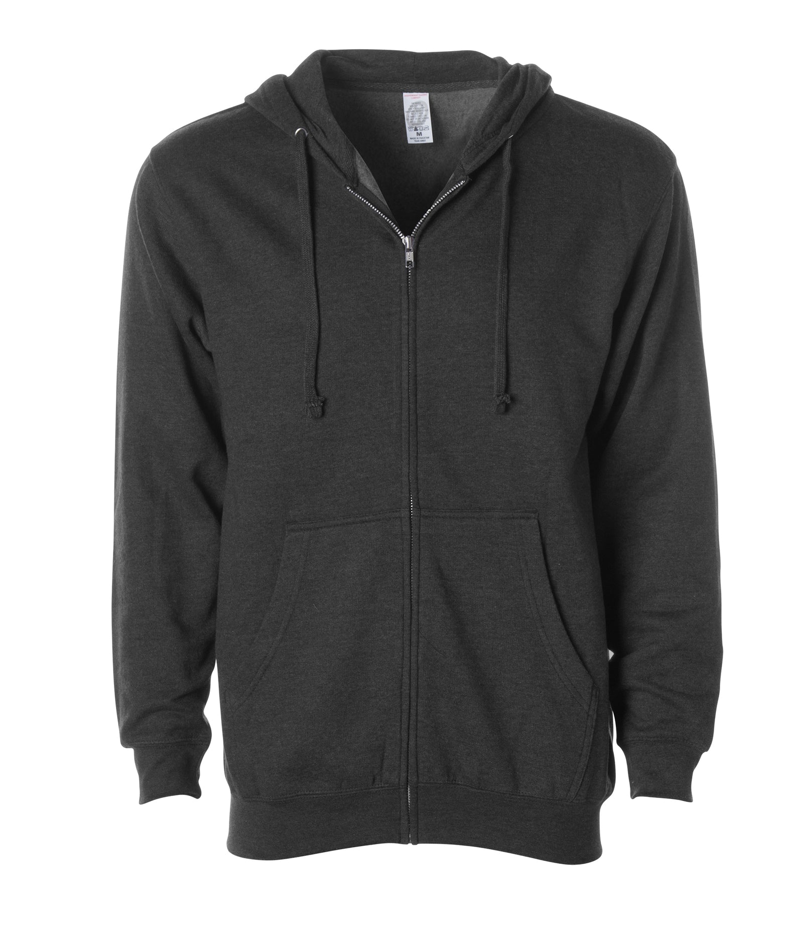 Classic Midweight zip hooded sweatshirt Charcoal Heather