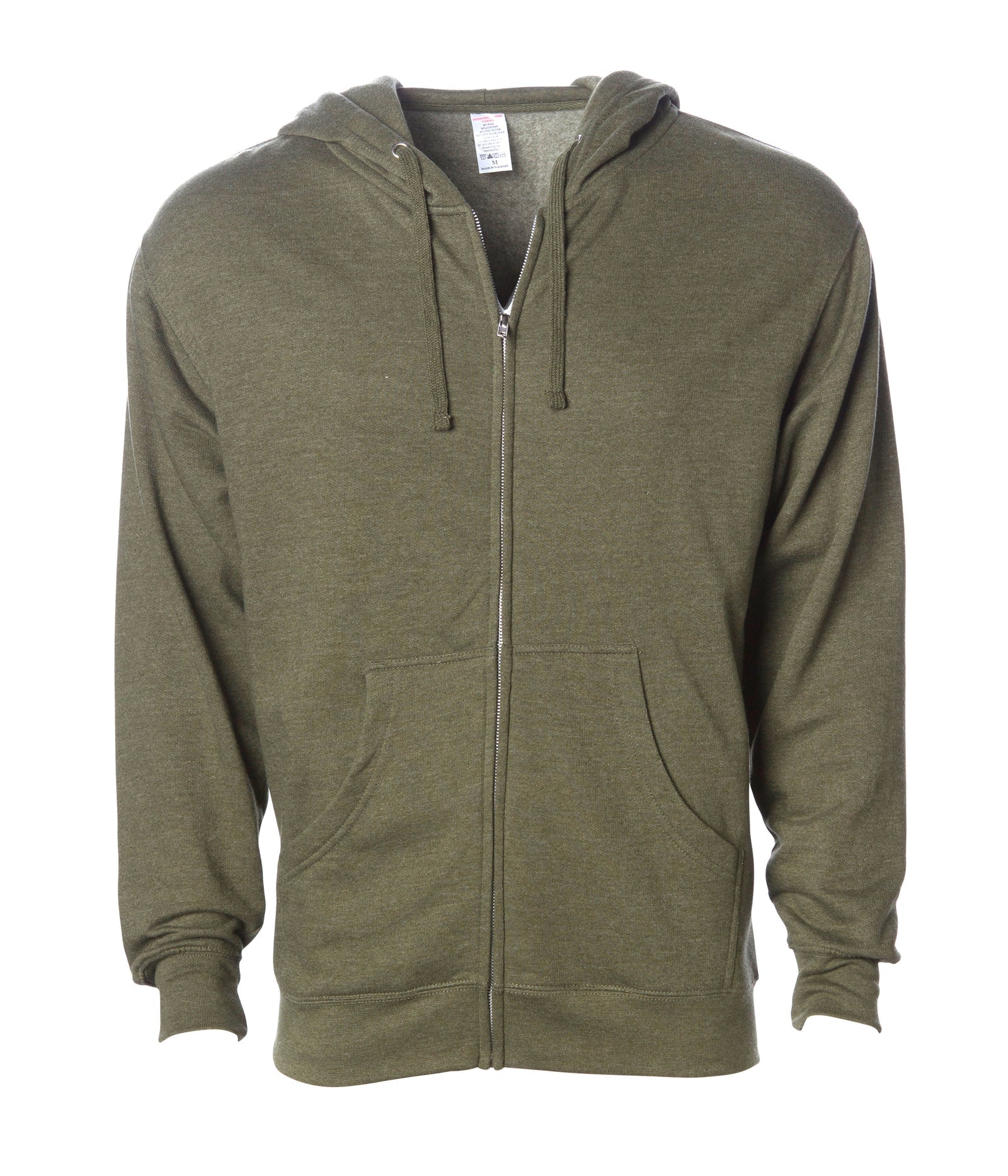 Classic Midweight zip hooded sweatshirt Army Heather