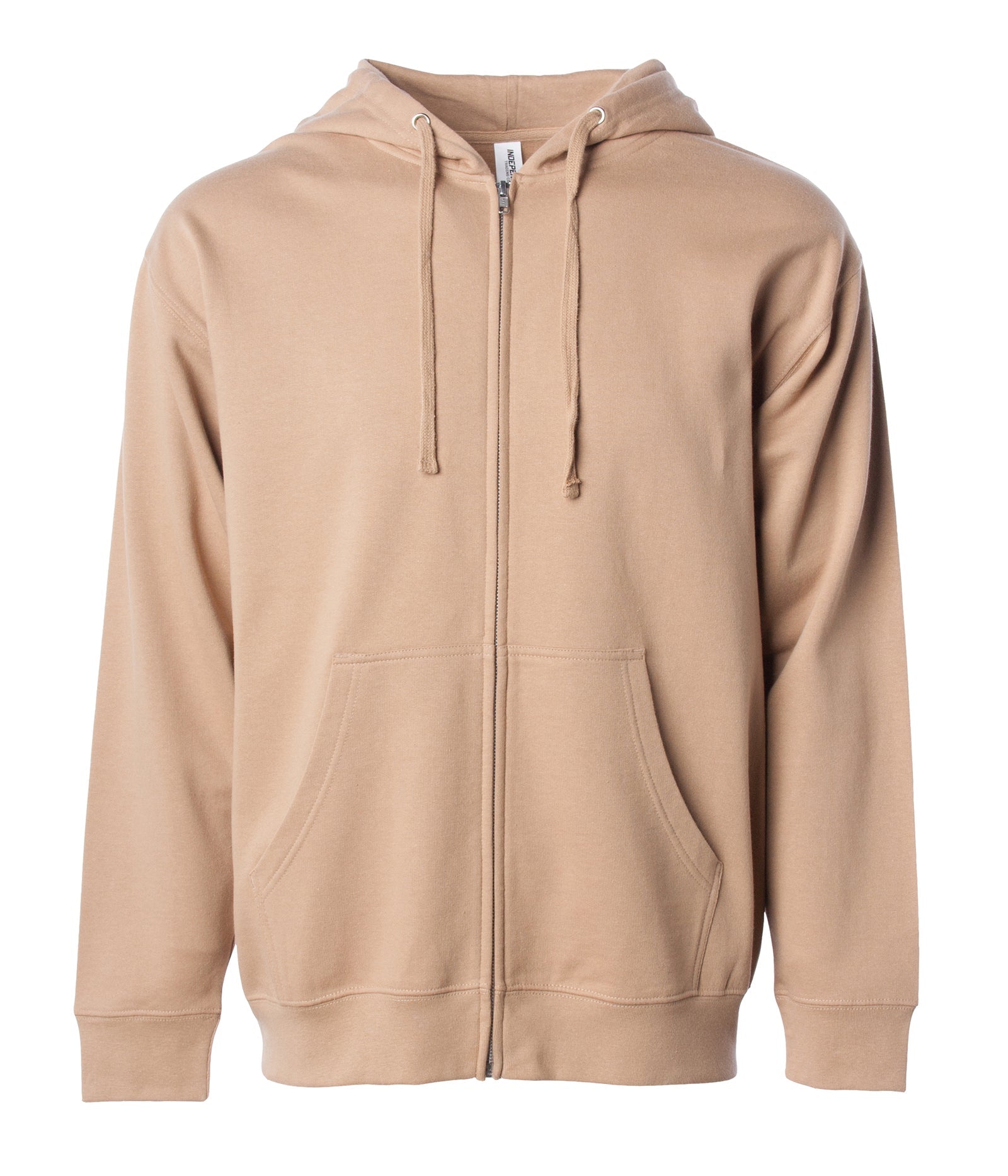 Classic Midweight zip hooded sweatshirt Sandstone