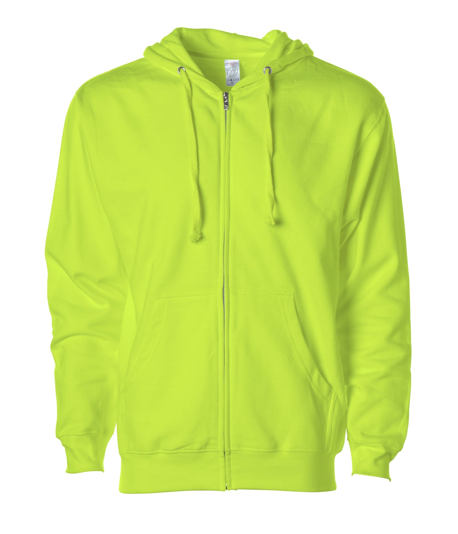 Classic Midweight zip hooded sweatshirt Safety Yellow