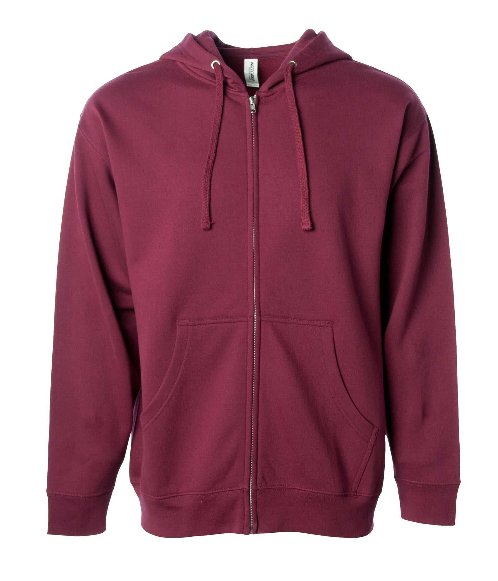 Classic Midweight zip hooded sweatshirt Maroon