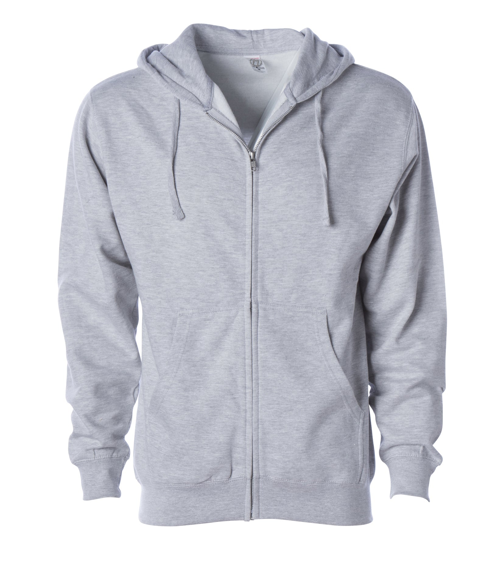 Classic Midweight zip hooded sweatshirt Grey Heather