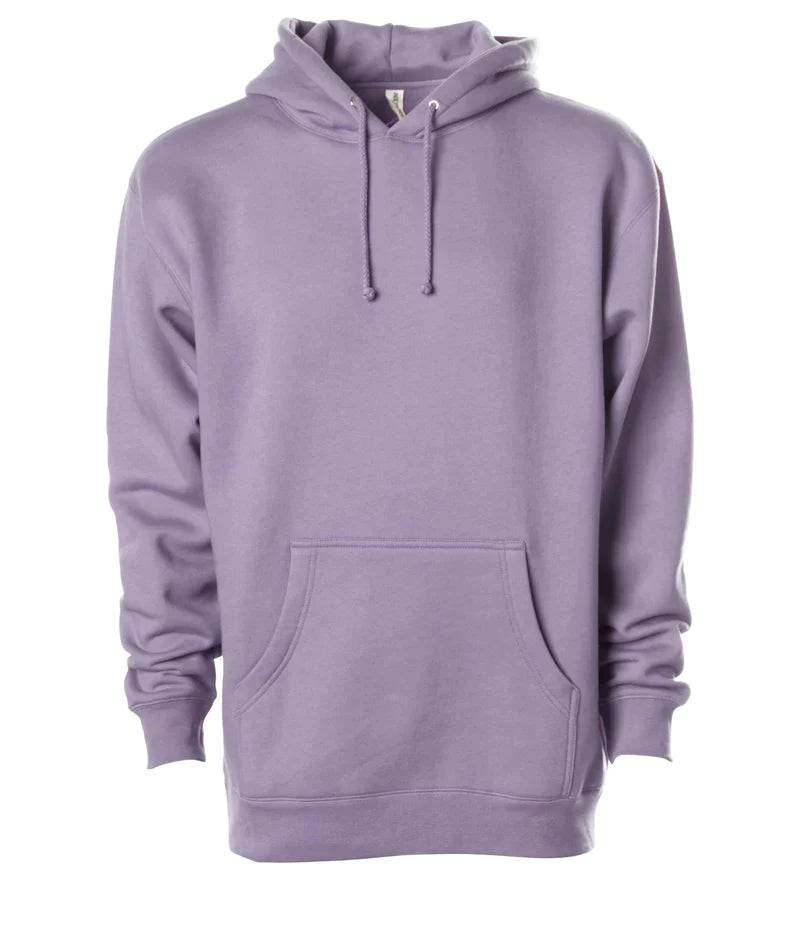 Midweight hooded pullover sweatshirt Plum