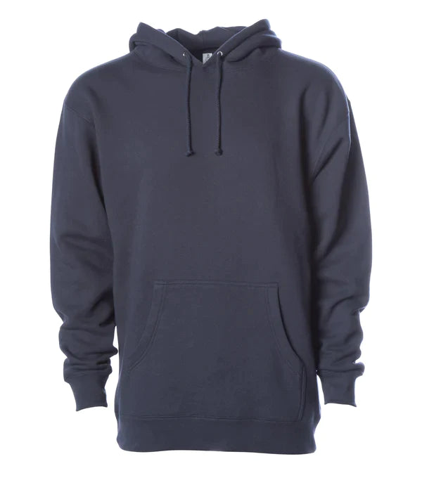 Midweight hooded pullover sweatshirt Navy