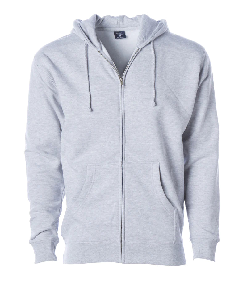 Heavyweight zip hooded sweatshirt Grey Heather