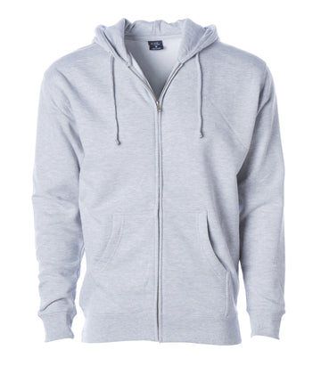 Heavyweight zip hooded sweatshirt