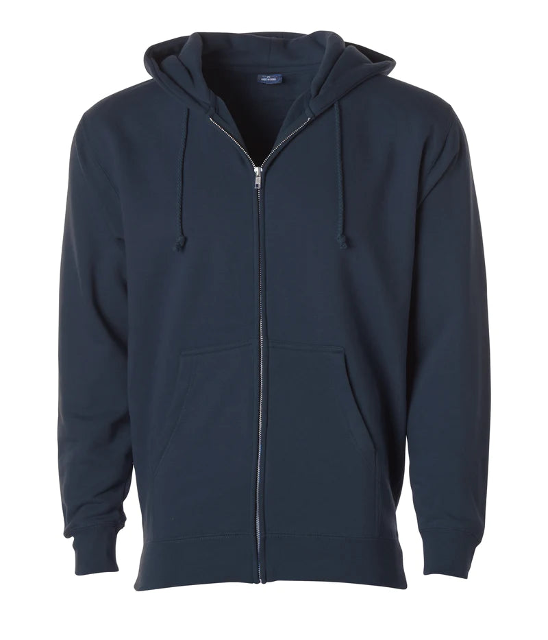 Heavyweight zip hooded sweatshirt Navy