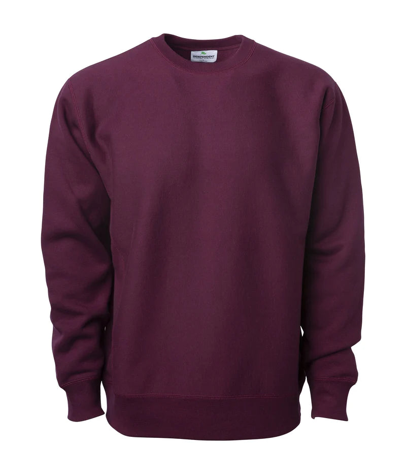 Legend - Men's Premium 450GM Heavyweight Cross-Grain Crew Maroon