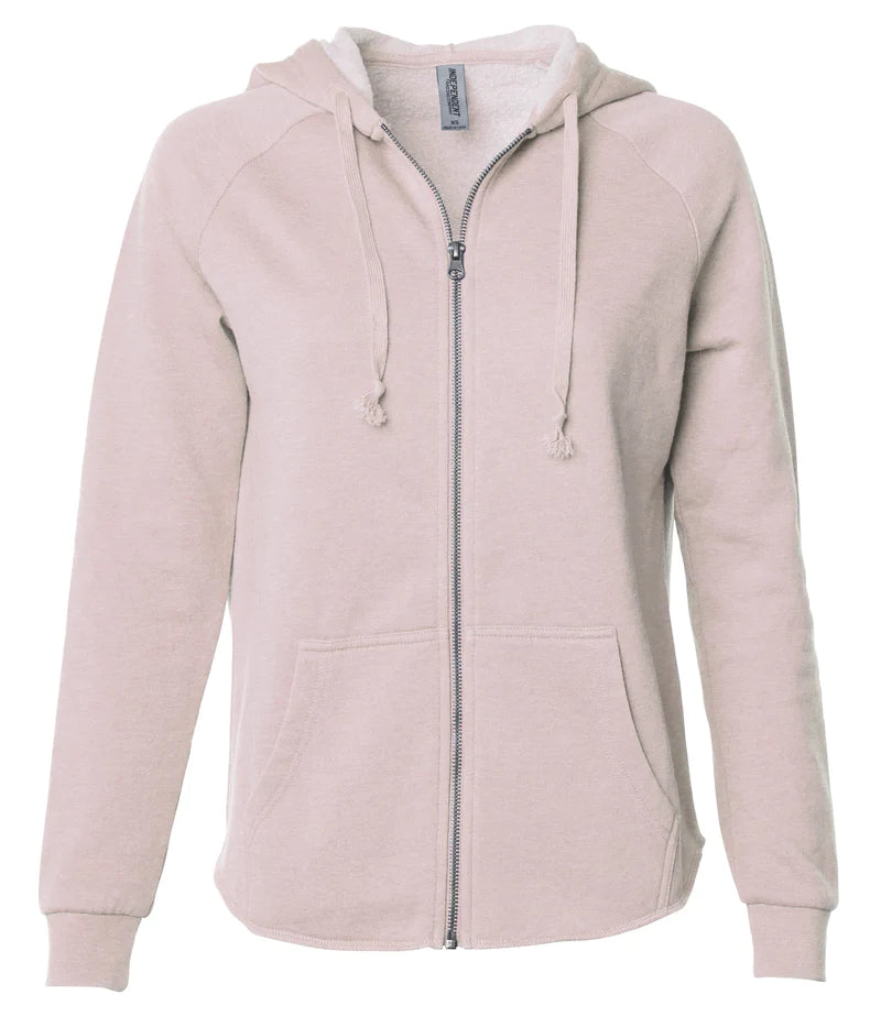 Women's California Wave Wash Zip Hood Blush