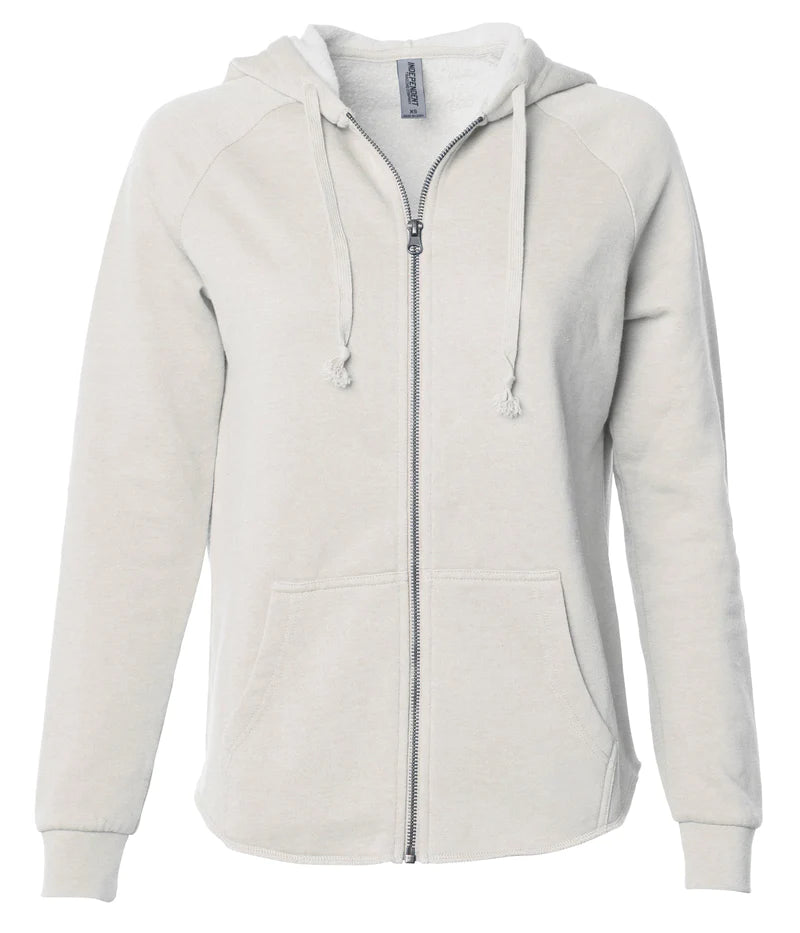 Women's California Wave Wash Zip Hood Bone