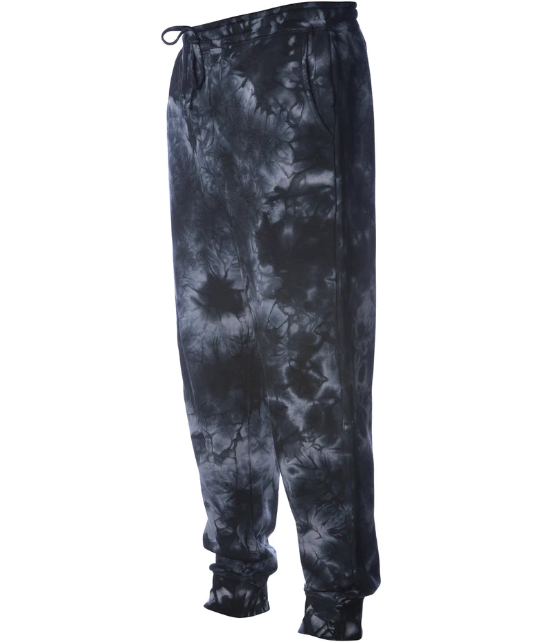 Men's tie dye fleece pant Tie Dye Black