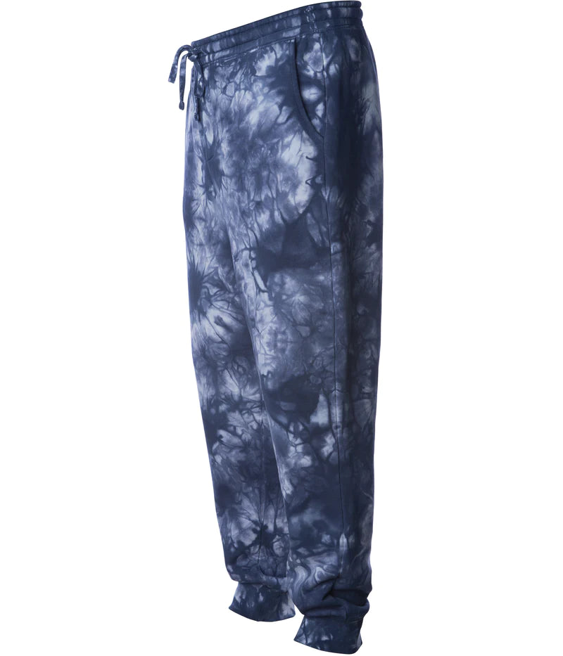 Men's tie dye fleece pant Tie Dye Navy