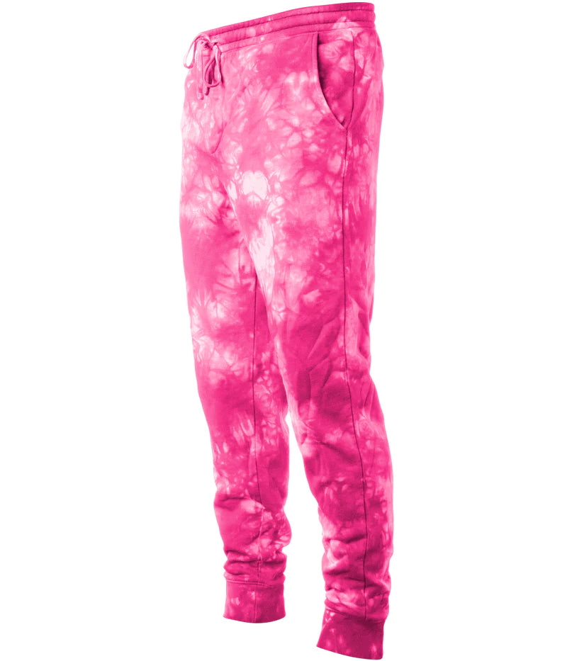 Men's tie dye fleece pant Tie Dye Pink