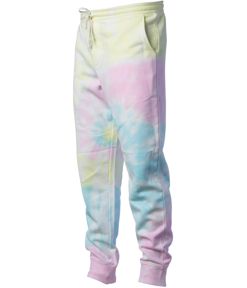 Men's tie dye fleece pant Tie Dye Cotton Candy